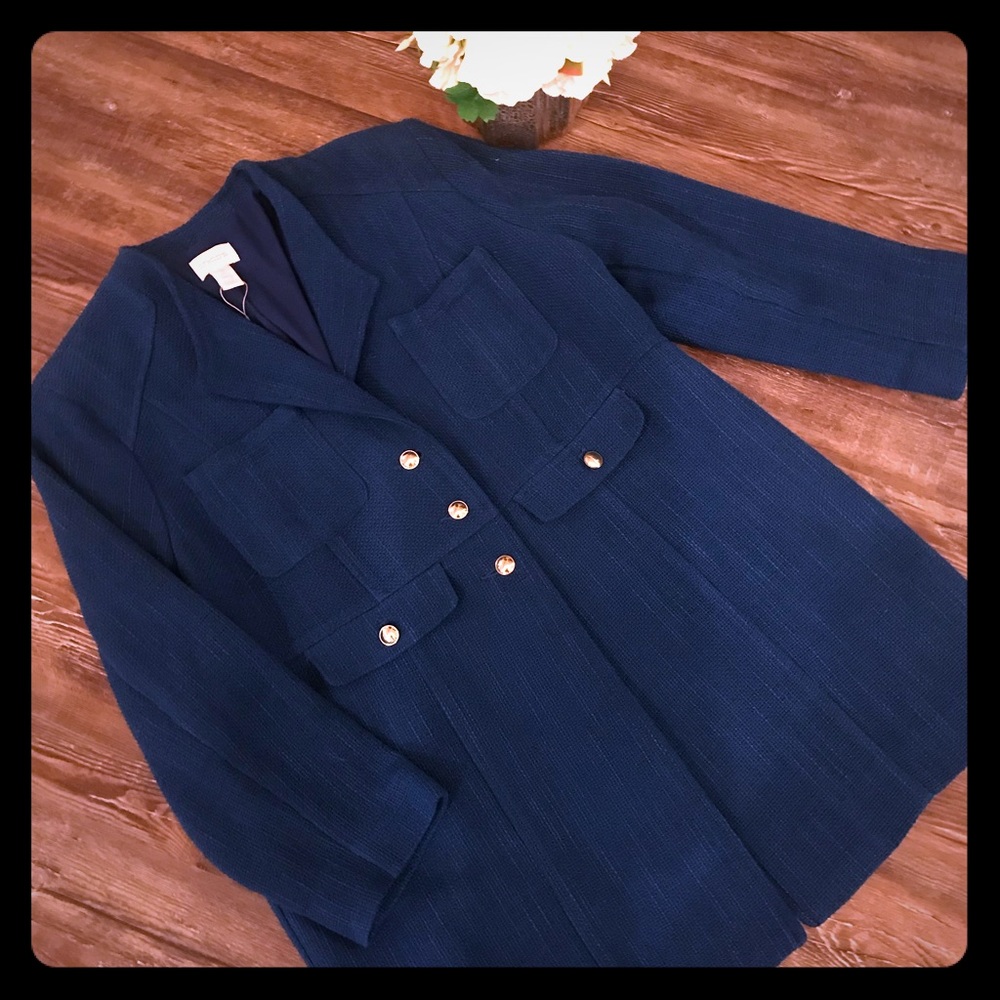 Chico’s teal jacket size 3 petite.